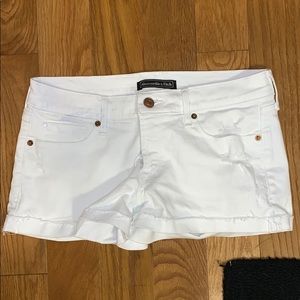 White Abercrombie shorts